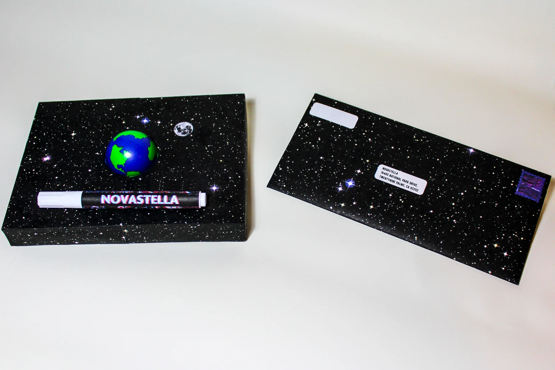 Novastella — invitation and packaging detail 2