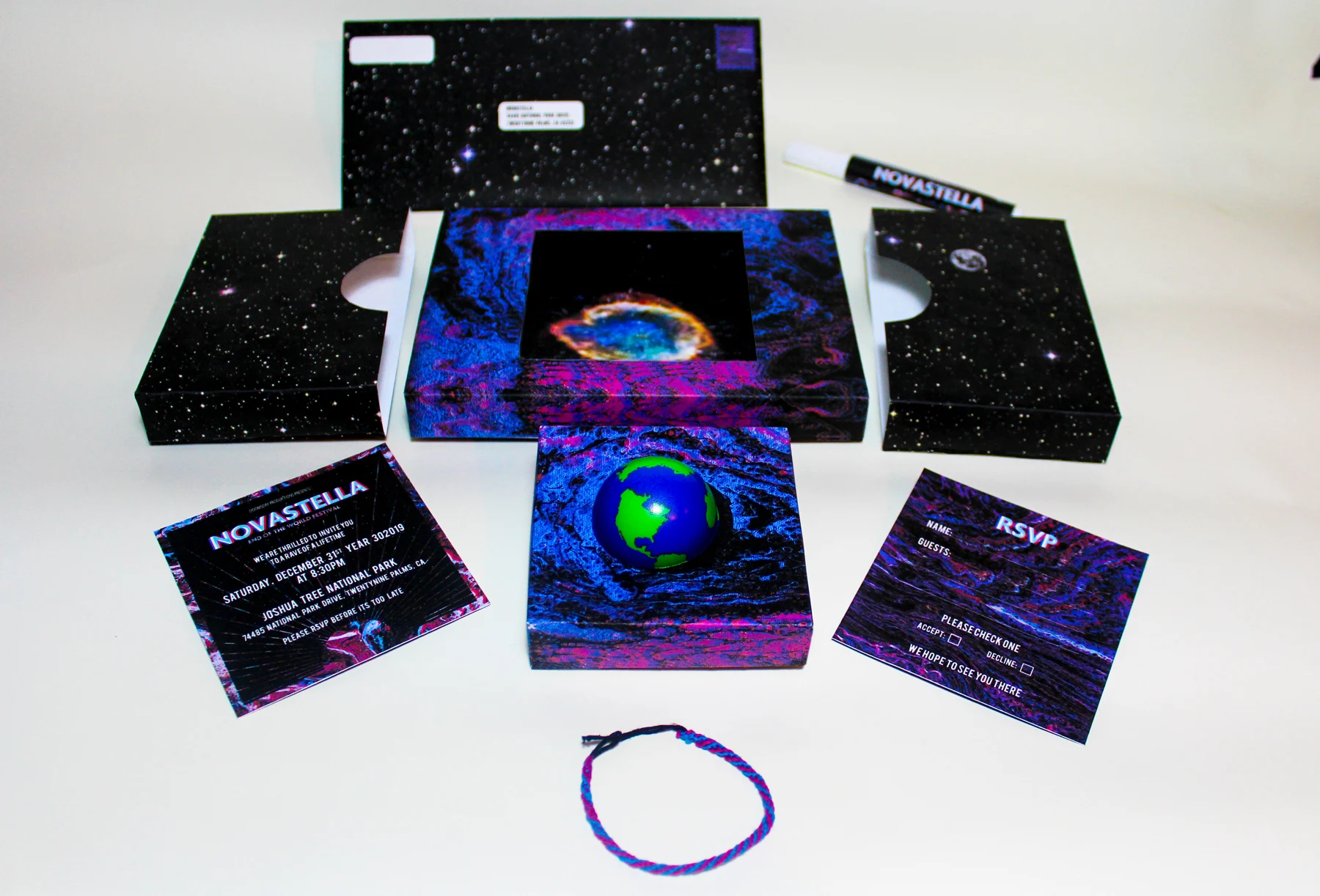 Novastella — invitation and packaging detail 6